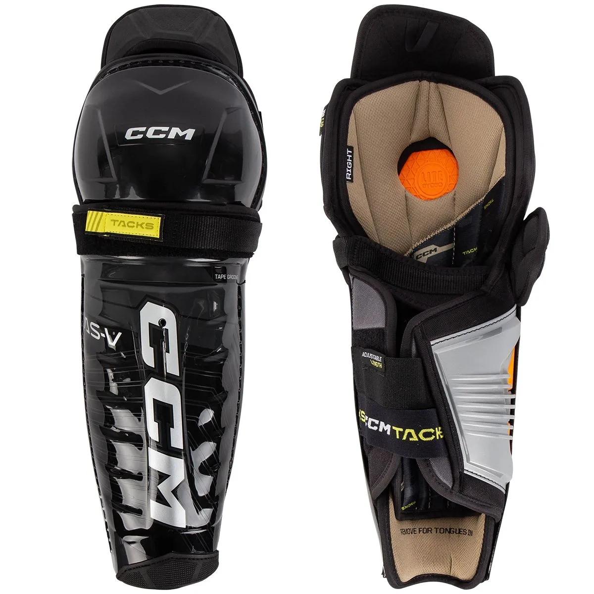CCM Tacks AS-V Jr. Hockey Shin Guardsproduct zoom image #1