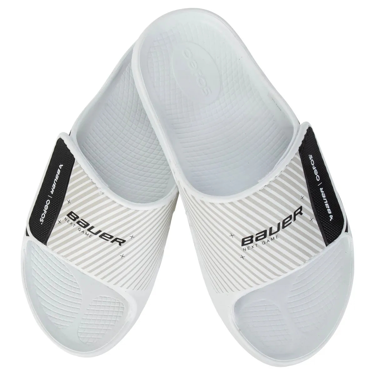 Tofflor Bauer X OOFOS Slide Vit -S23produktzoombild #1