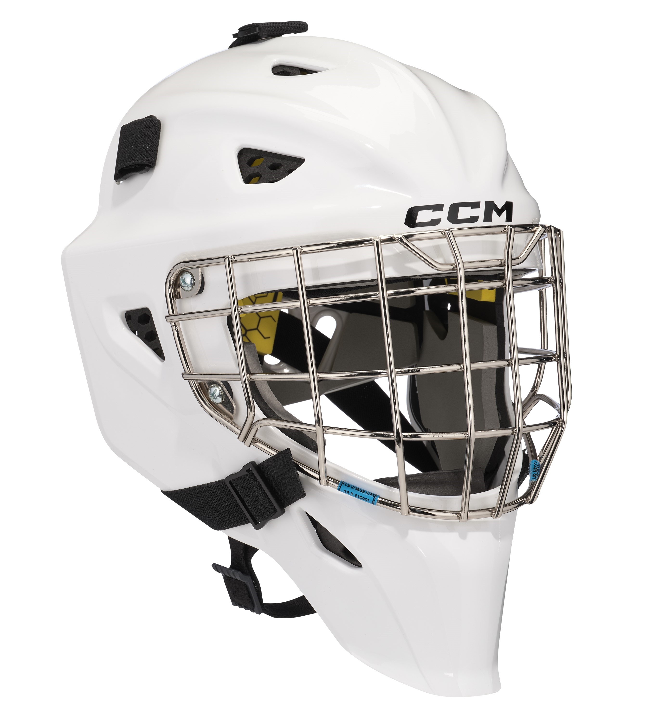Målvaktsmask CCM Axis F5 Certified Cat-Eye Vit Sr.produktzoombild #1
