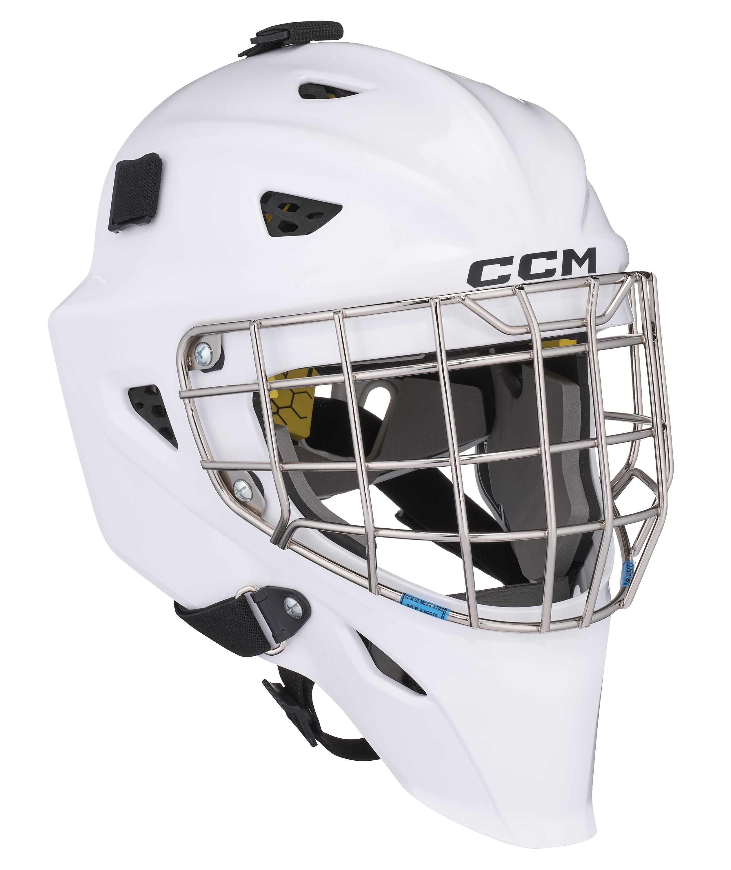 Målvaktsmask CCM Axis F5 Certified Cat-Eye Vit Jr.produktzoombild #1
