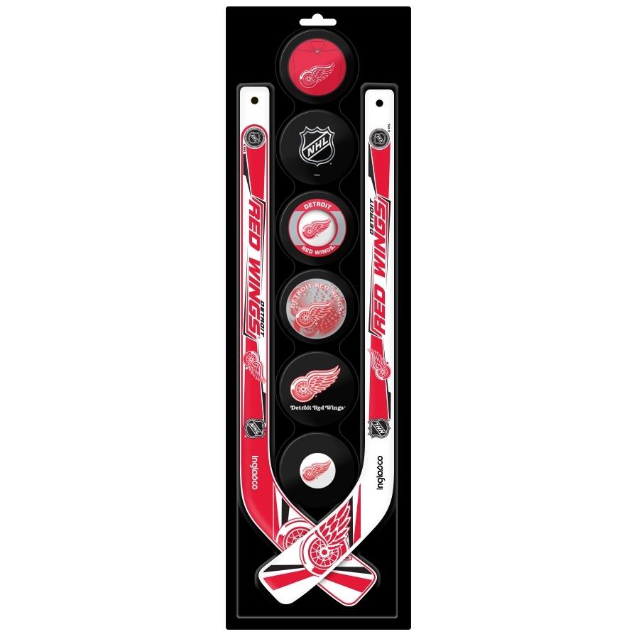 Detroit Red Wings Mini Sticks & Pucks 6-Packproduct zoom image #1