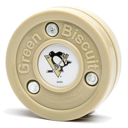 Pittsburgh Penguins Gold Green Biscuit Training Puckproduct zoom image #1