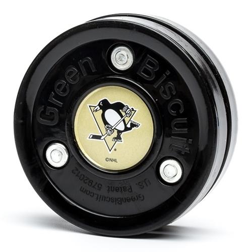 Pittsburgh Penguins Black Green Biscuit Training Puckproduct zoom image #1