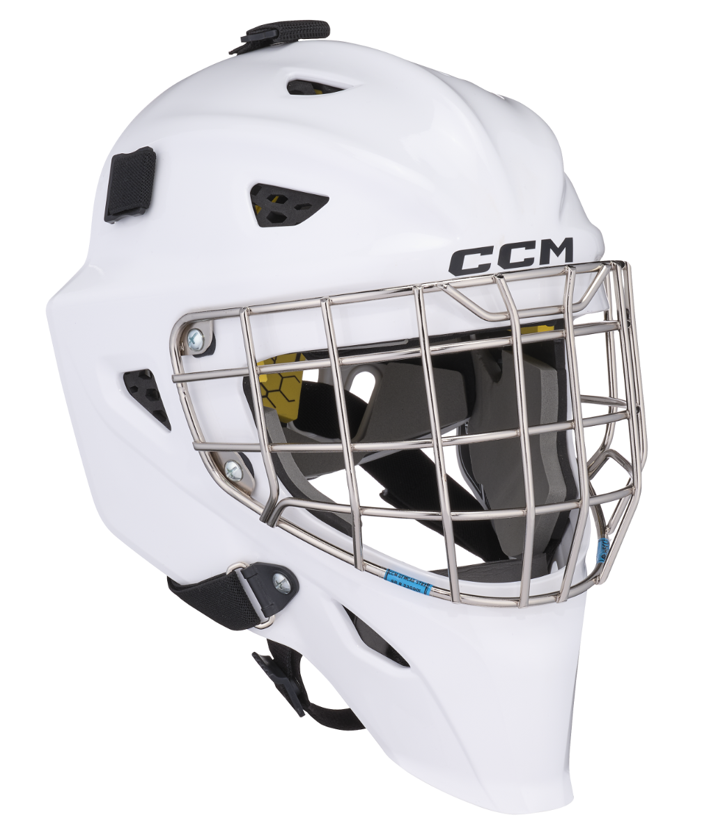 Goalie Mask CCM Axis F5 White Yth.product zoom image #1