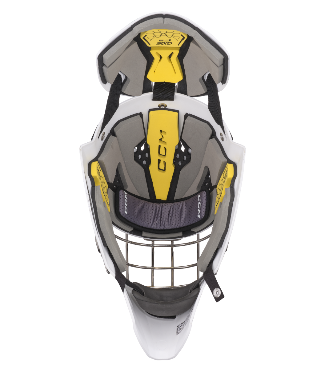 Goalie Mask CCM Axis F5 White Yth.product zoom image #5