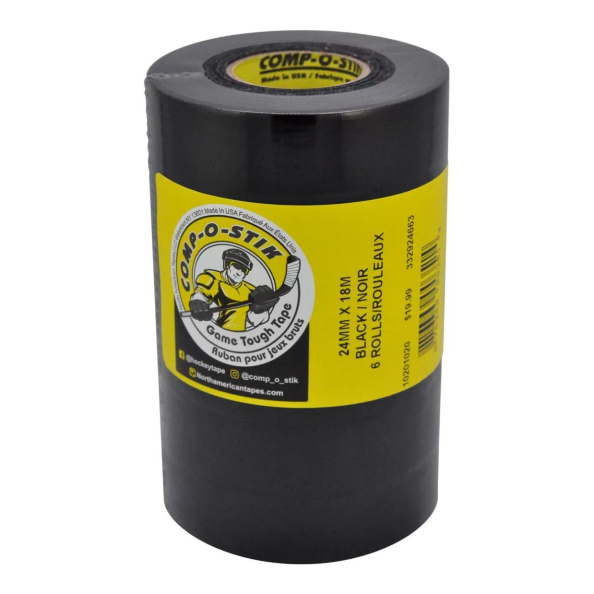 Cloth Tape COMPO Black 6-packproduct zoom image #1
