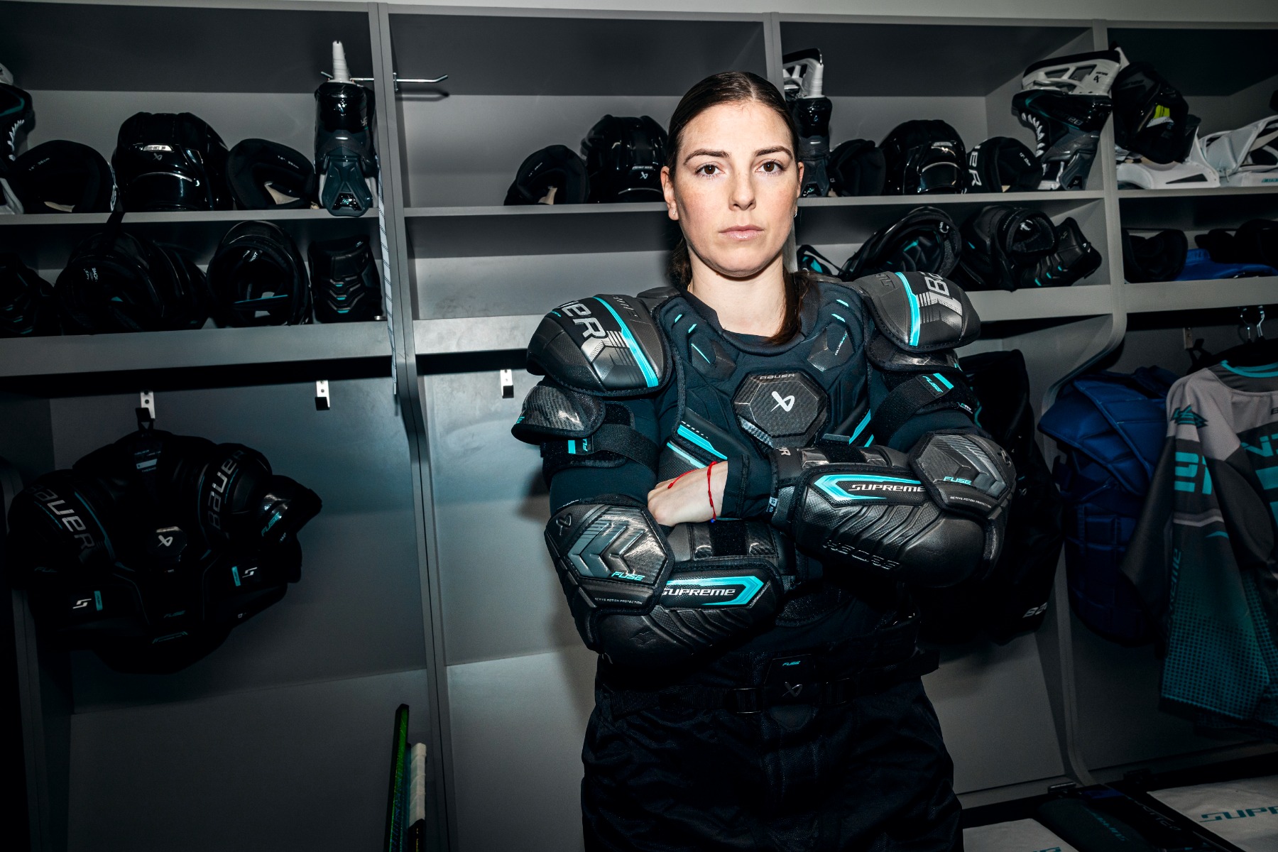 Hilary Knight wearing Bauer Supreme FUSE
