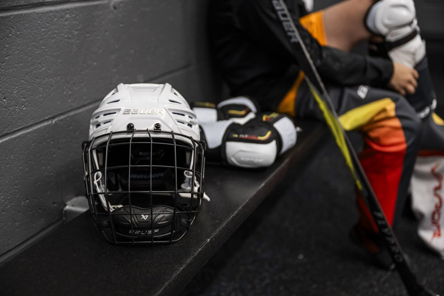 RE-AKT 3D helmet on the bench
